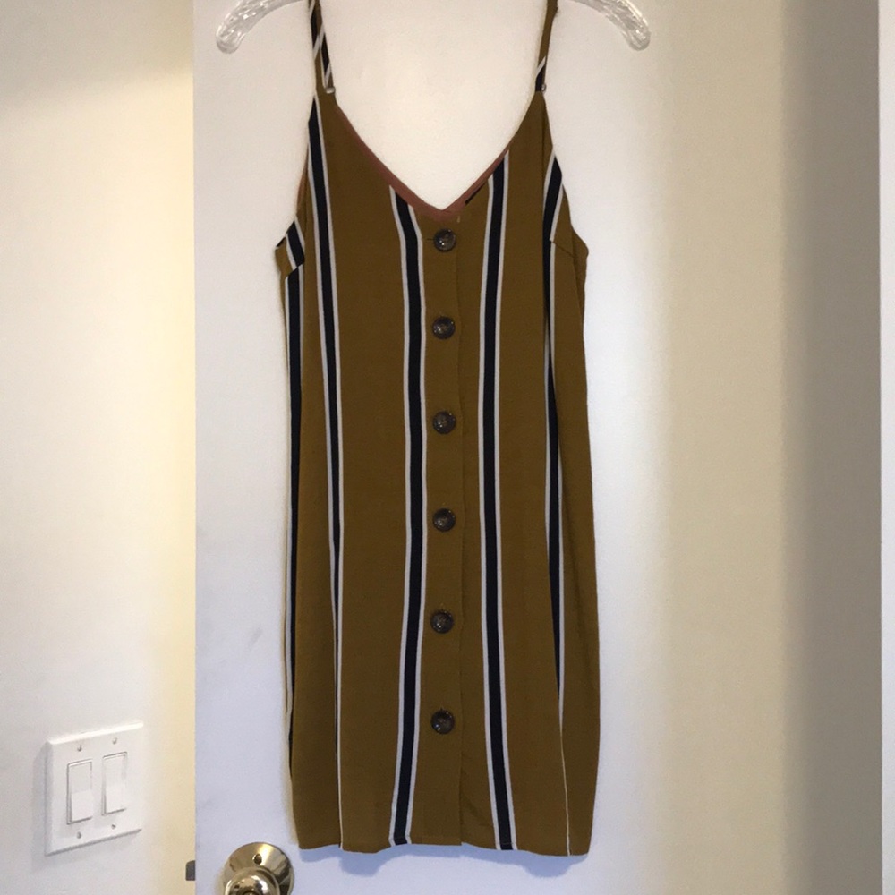 Stripped button up Dress